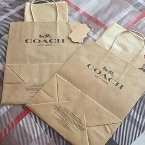 Coach Beige Gift Bag Set
